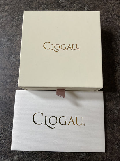 Clogau Paw Prints on my Heart necklet necklace 18” in silver and rose gold