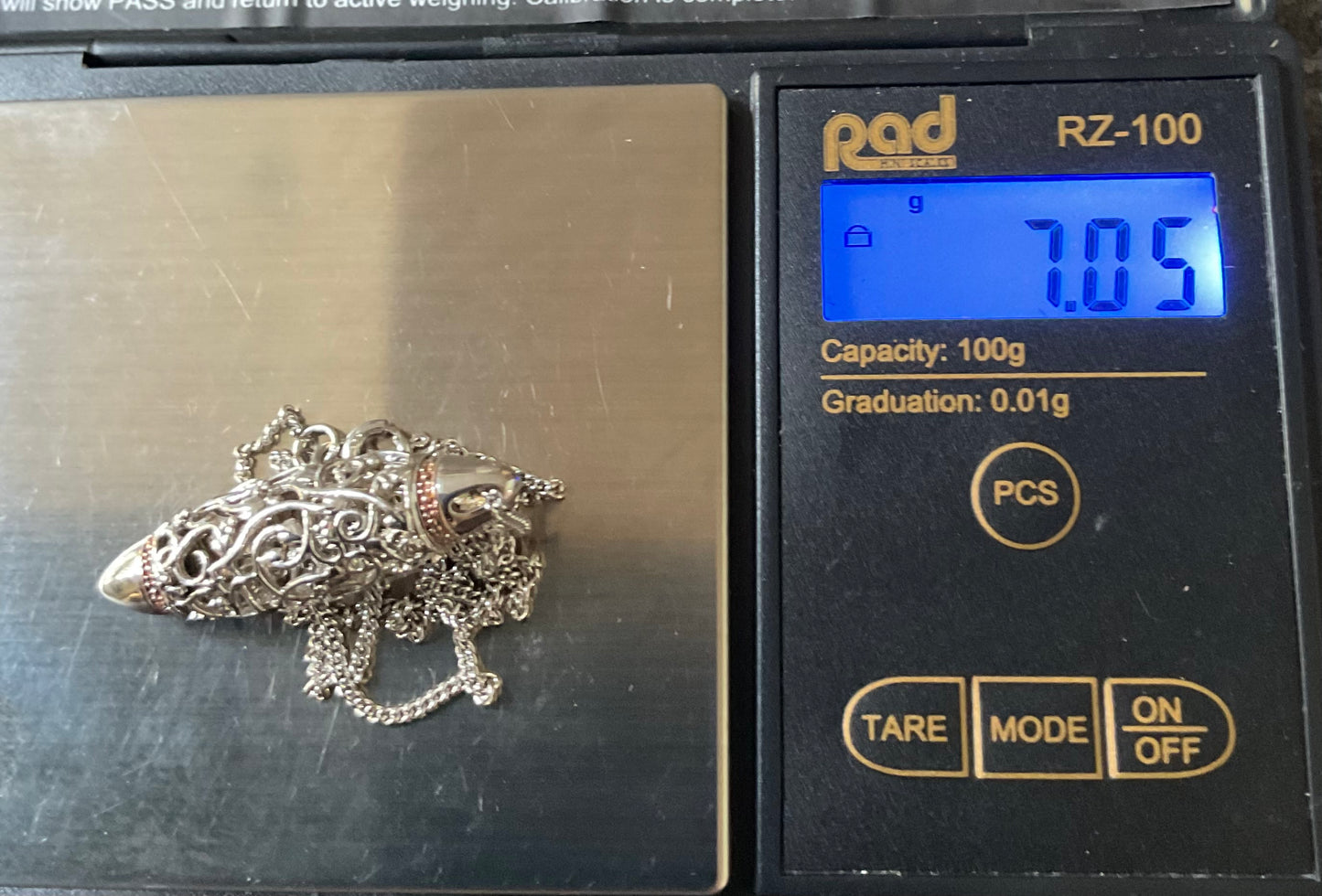 Clogau Am Byth Diamond lozenge pendant necklace in silver and rose gold