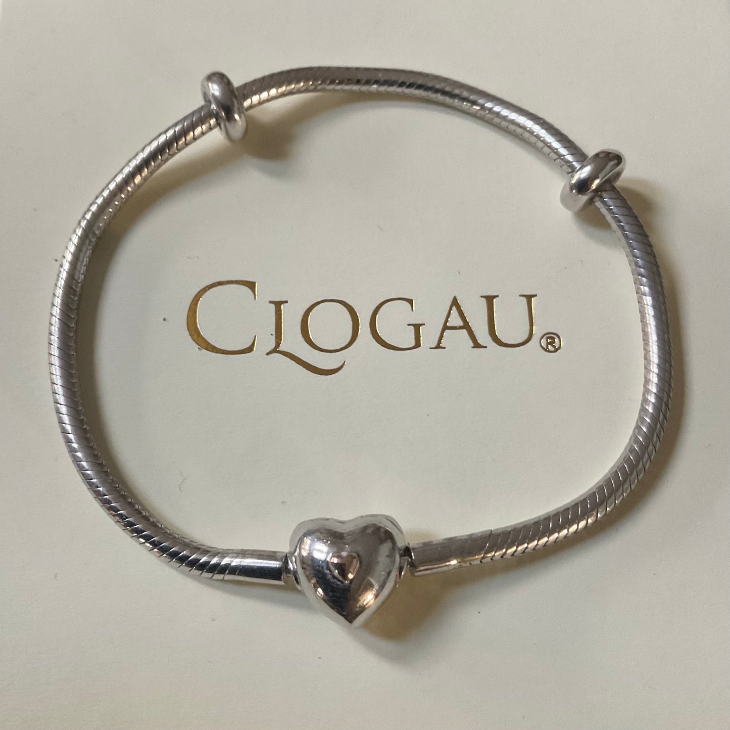 Clogau Milestones Heart Charm bracelet In silver and rose gold 19cm