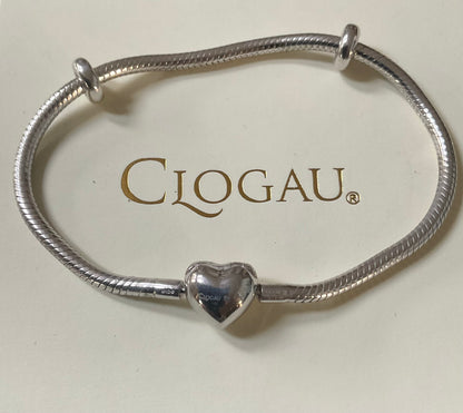 Clogau Milestones Heart Charm bracelet In silver and rose gold 19cm