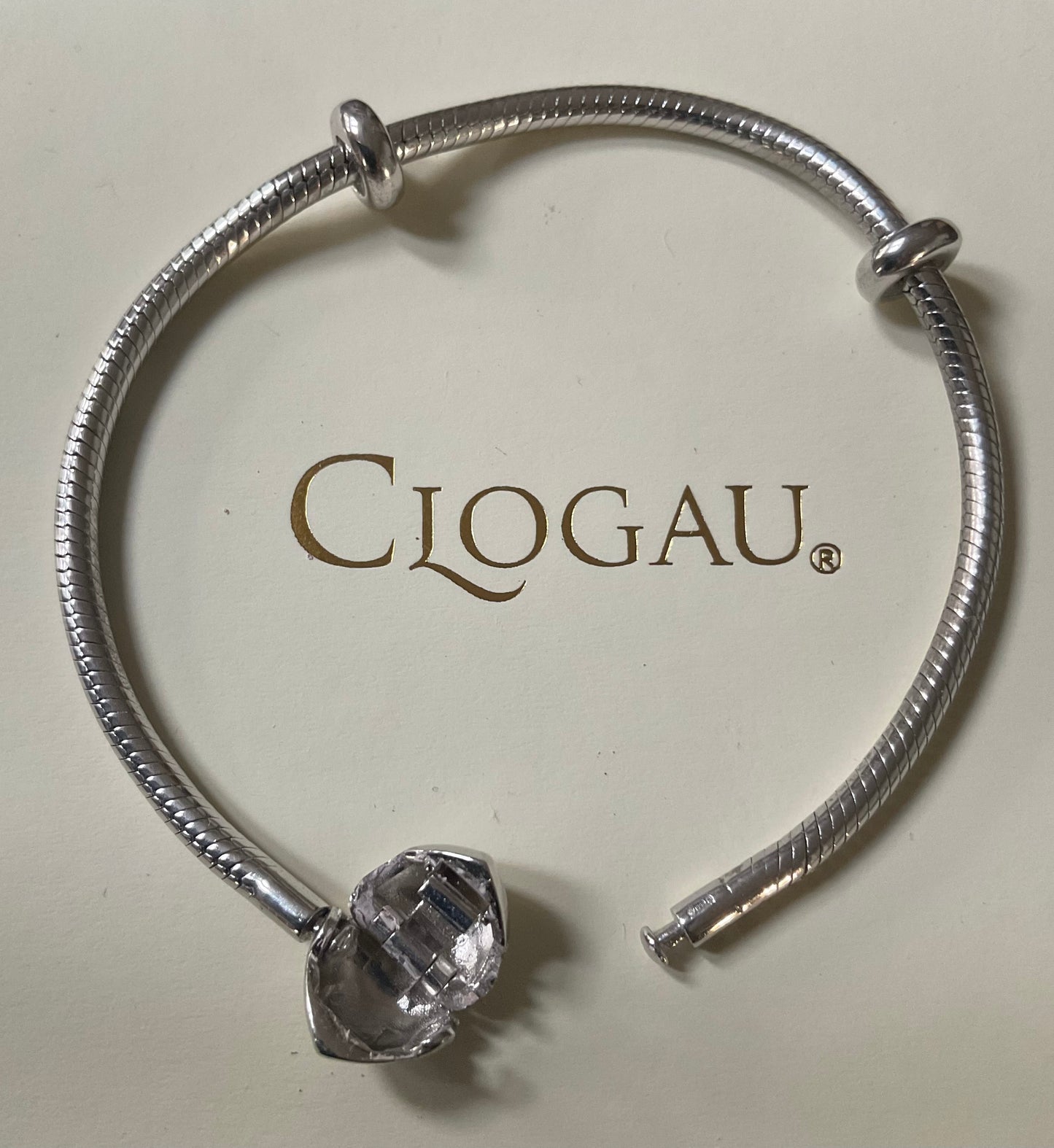 Clogau Milestones Heart Charm bracelet In silver and rose gold 19cm