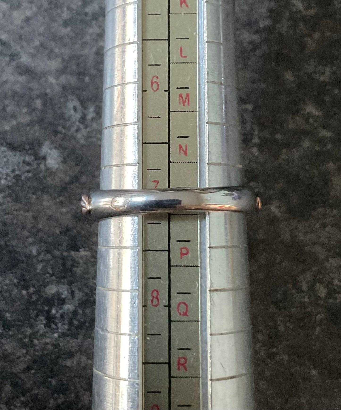 Clogau Tree of Life silver and rose gold foliate narrow band ring size O