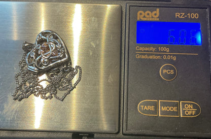 Clogau Tree of Life Fairy Heart Locket necklace in silver and rose gold 18”