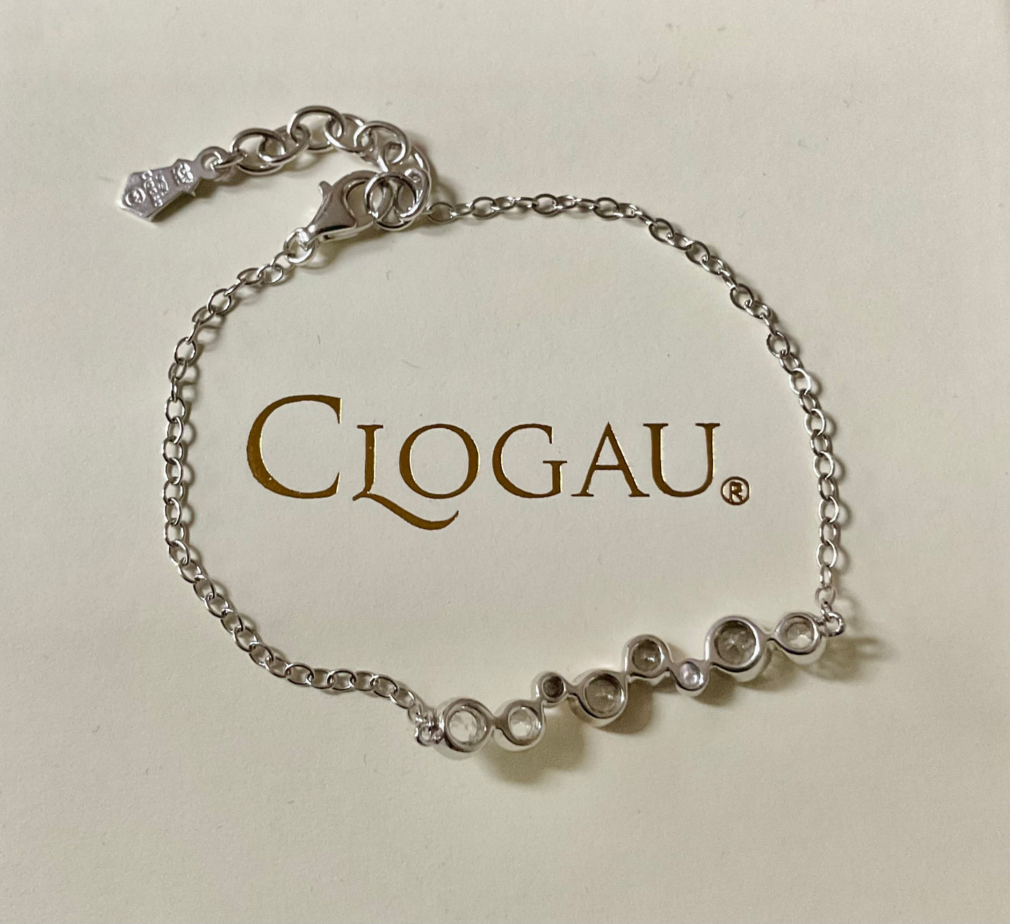 Clogau Celebration White Topaz bracelet in silver a rose gold 16-18.5cm