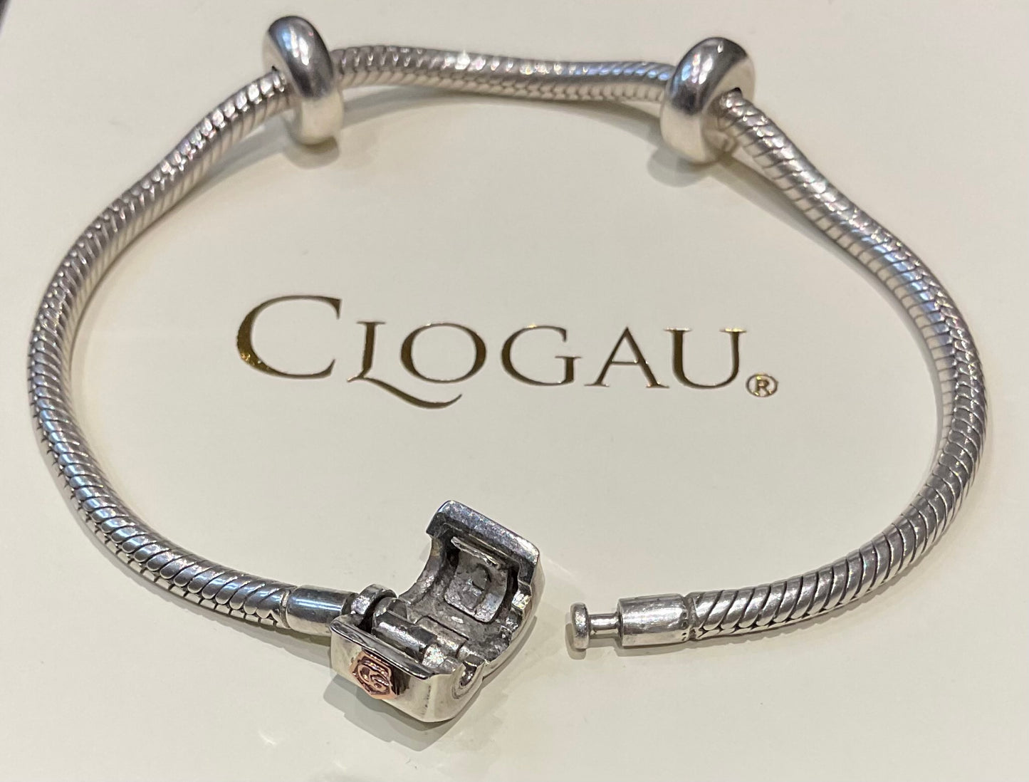 Clogau Milestones Insignia charm bracelet in silver and rose gold 19cm