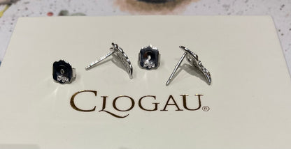 Clogau Debutante Feather necklace bracelet & earring set silver & rose gold