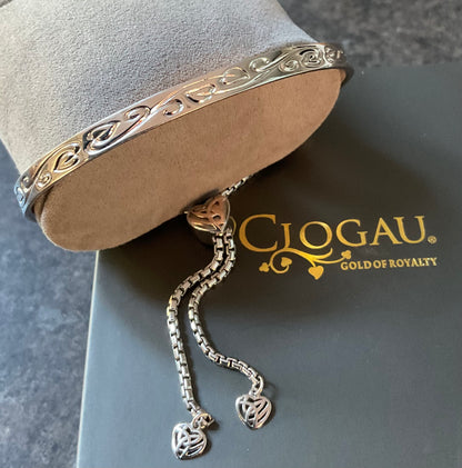 Clogau Eternal Love friendship bangle bracelet in silver and rose gold