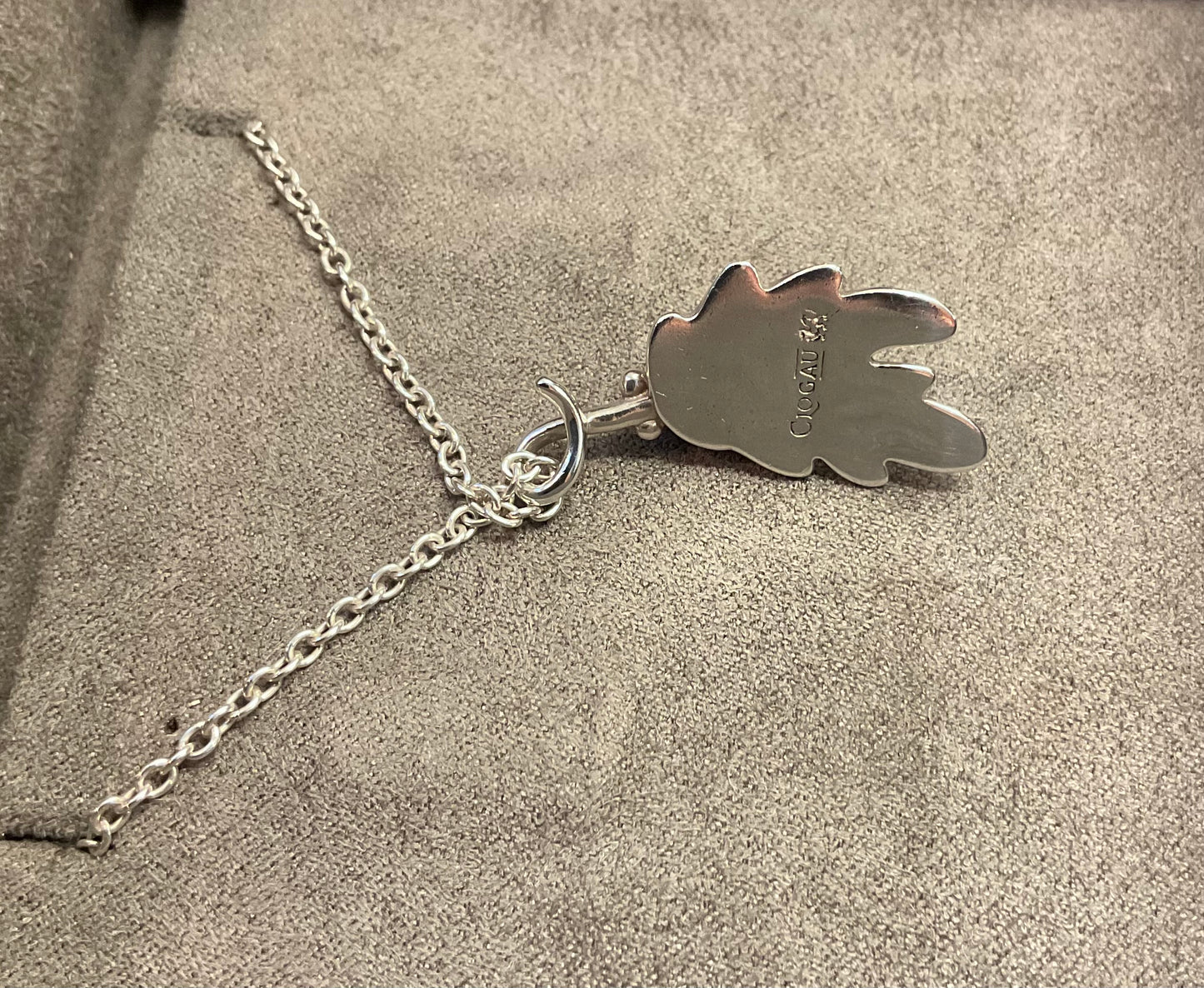 Clogau Royal Oak pendant necklace in silver and rose gold 18”