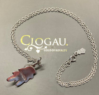 Clogau Royal Oak pendant necklace in silver and rose gold 18”