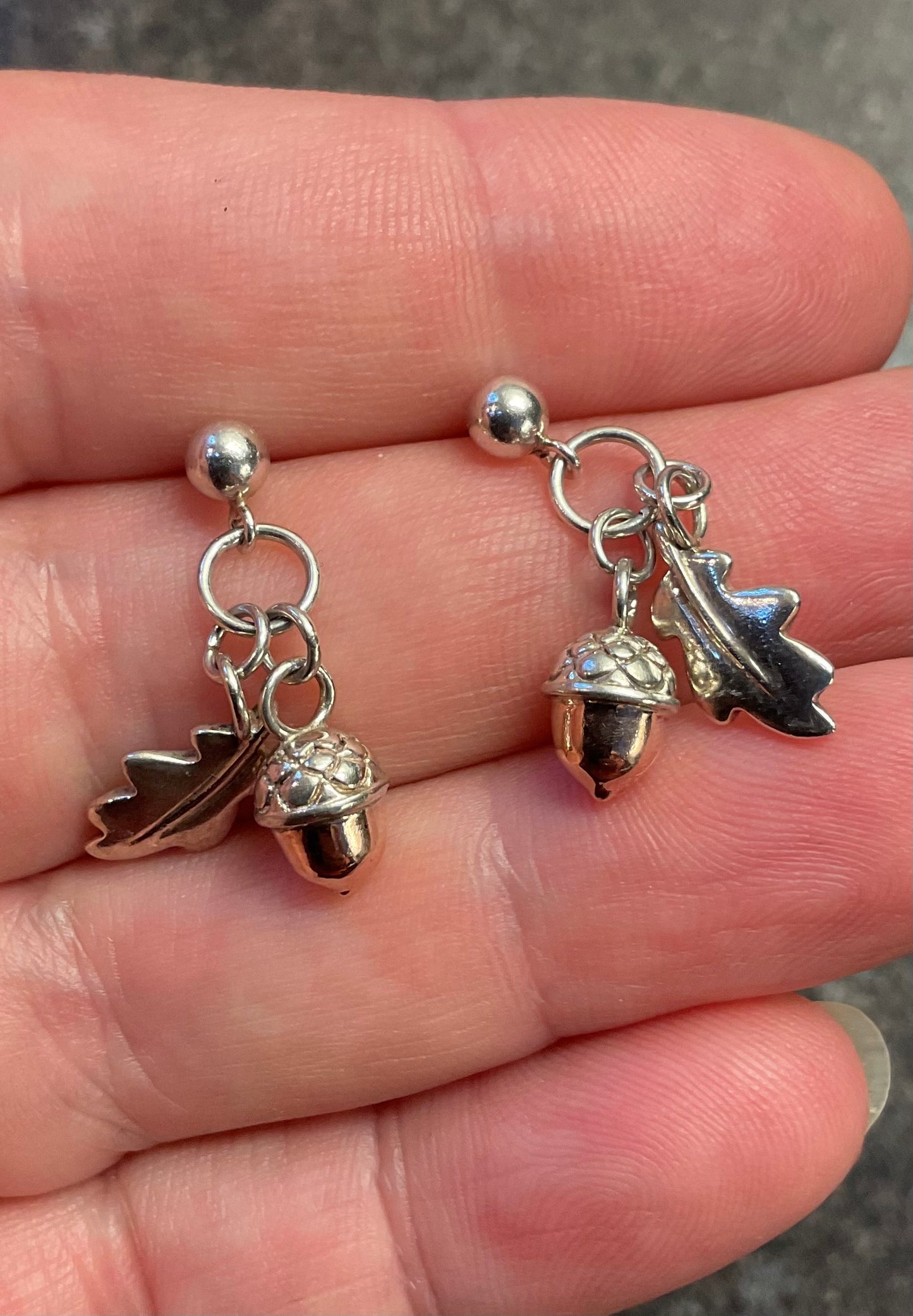 Clogau Royal Oak drop earrings in silver and rose gold