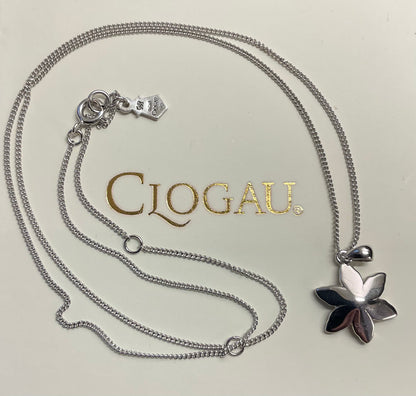 Clogau Lady Snowdon Diamond & Mother of Pearl pendant necklace 18-22” in silver & rose gold