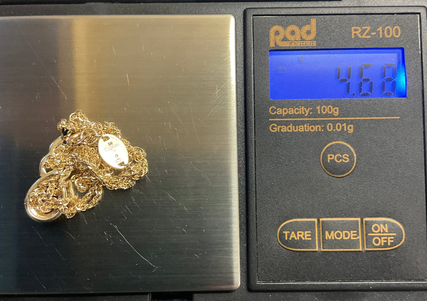 Royal Clogau Delphinium Amethyst yellow and rose gold pendant necklace 18-22”