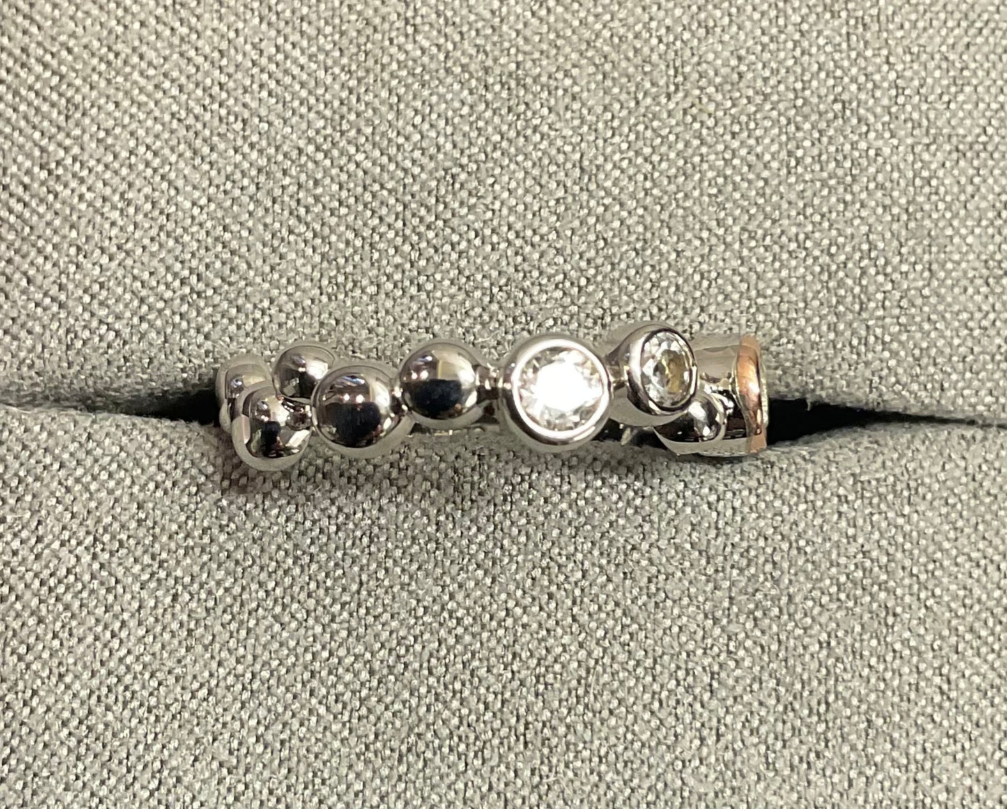 Clogau Celebration White Topaz ring in silver and rose gold sizes N and Q