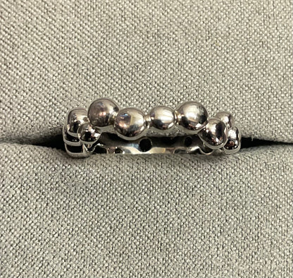 Clogau Celebration White Topaz ring in silver and rose gold sizes N and Q