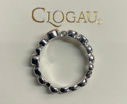 Clogau Celebration White Topaz ring in silver and rose gold sizes N and Q