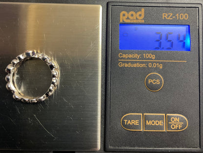 Clogau Celebration White Topaz ring in silver and rose gold sizes N and Q