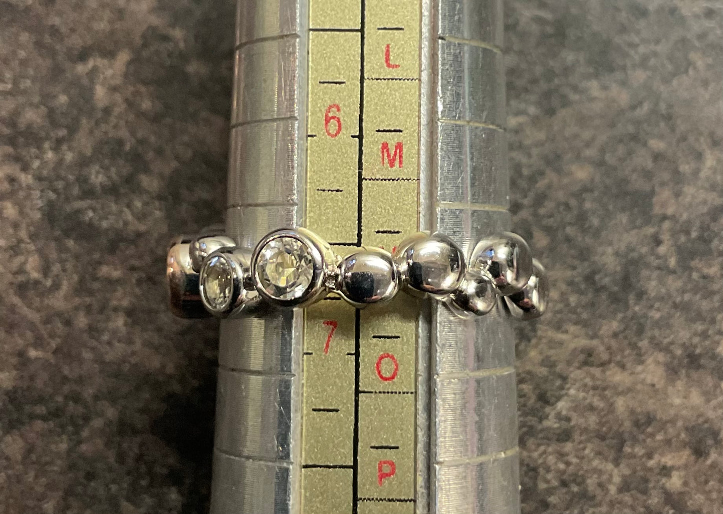 Clogau Celebration White Topaz ring in silver and rose gold sizes N and Q