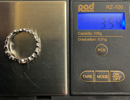 Clogau Celebration White Topaz ring in silver and rose gold sizes N and Q