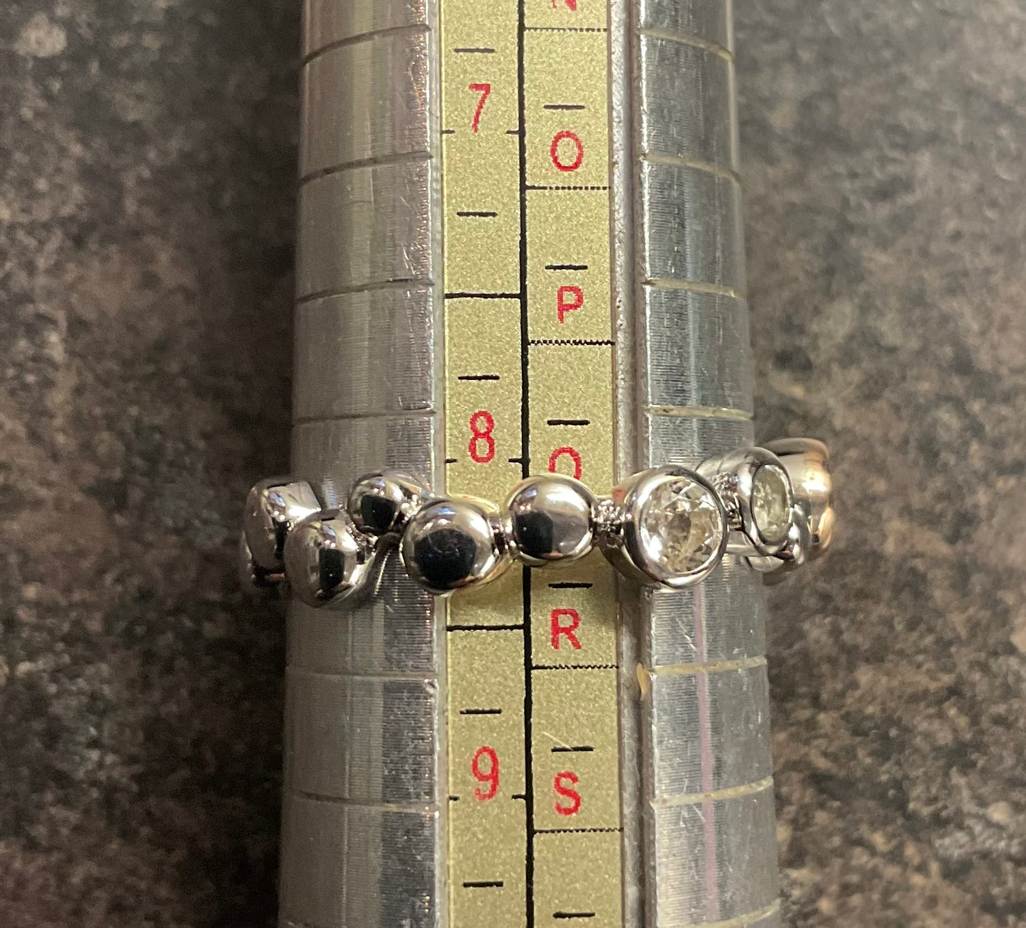 Clogau Celebration White Topaz ring in silver and rose gold sizes N and Q