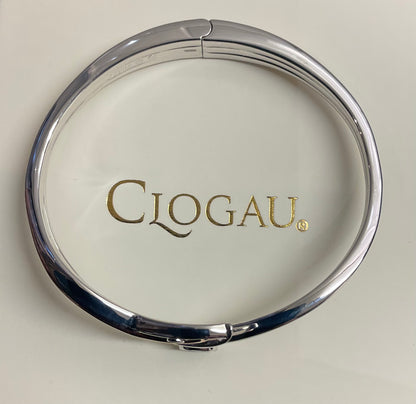 Clogau Nature’s Wonder Swallow Falls Waterfall White Topaz bangle in silver and rose gold