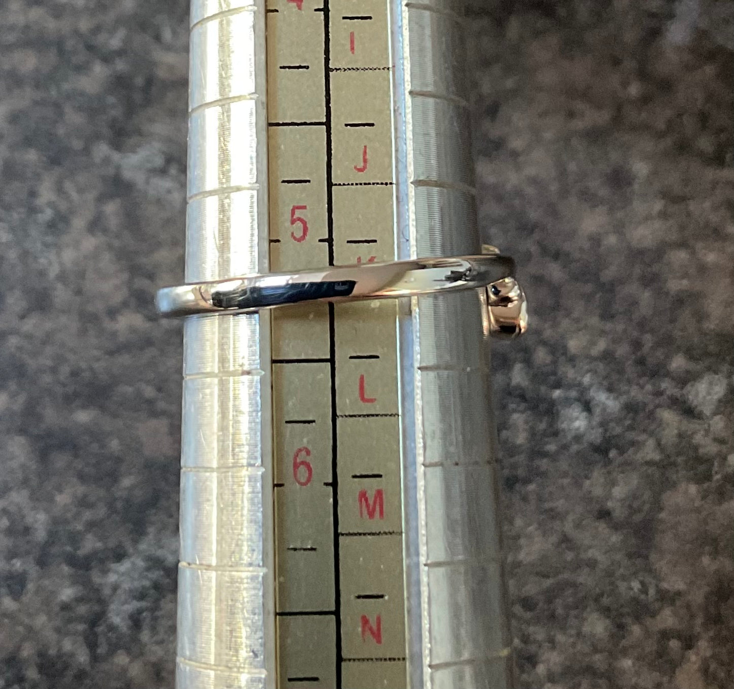 Clogau Pistyll Rhaeadr white topaz waterfall ring in silver and rose gold size K