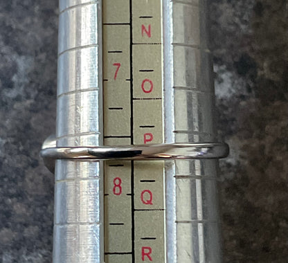 Clogau Garnet Tudor Court white topaz ring in silver and rose gold size O and P