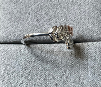 Clogau Lilibet Sky Blue Topaz ring in silver and rose gold sizes M, R and T