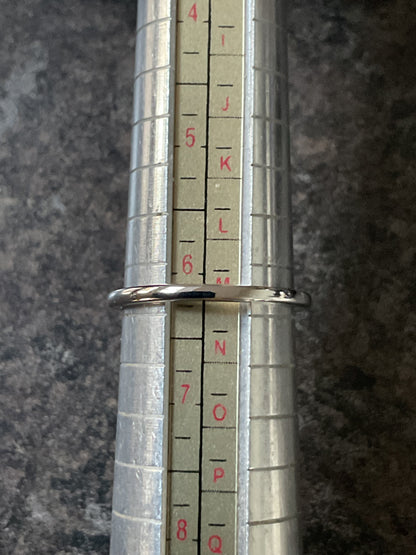 Clogau Lilibet Sky Blue Topaz ring in silver and rose gold sizes M, R and T