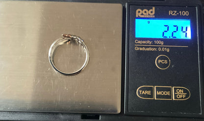 Clogau Lilibet Sky Blue Topaz ring in silver and rose gold sizes M, R and T