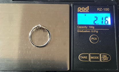 Clogau Lilibet Sky Blue Topaz ring in silver and rose gold sizes M, R and T