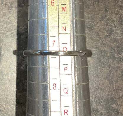 Clogau White Topaz Heart ring in silver and rose gold size O and Q