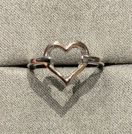 Clogau Close to my Heart Open ring in silver and rose gold size P