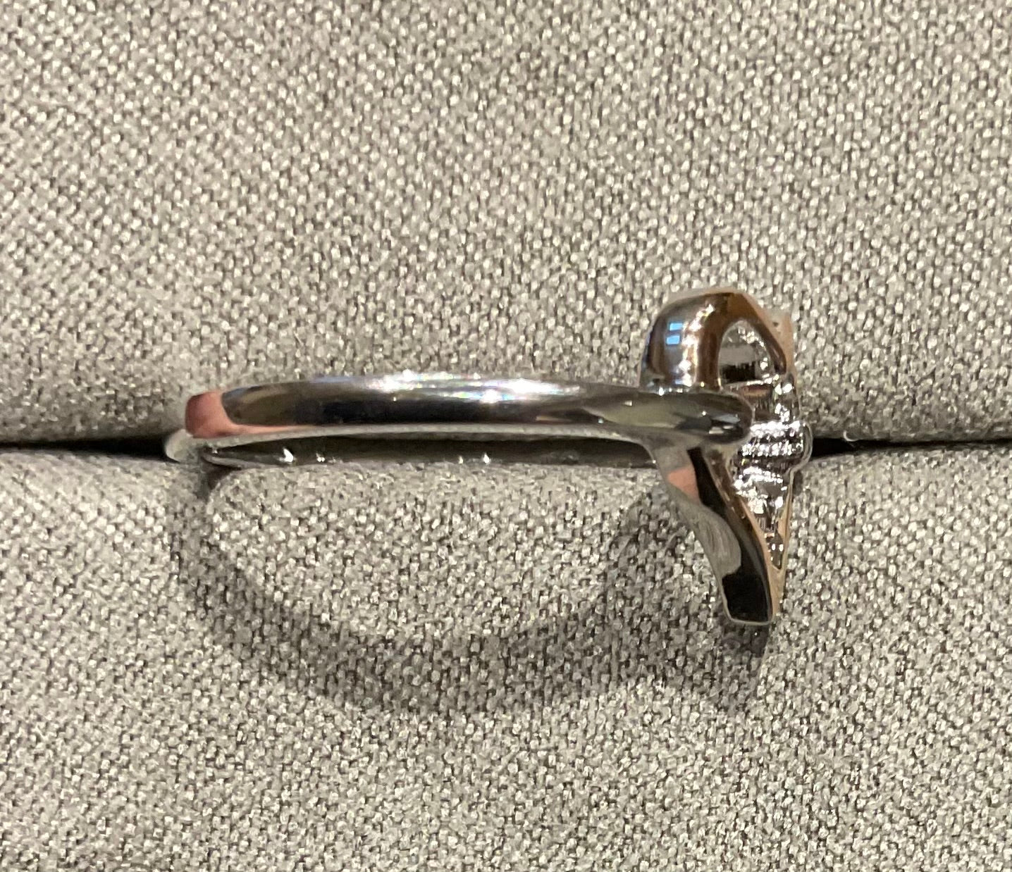 Clogau Close to my Heart Open ring in silver and rose gold size P