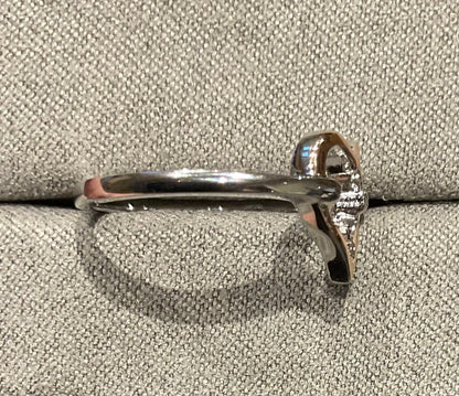 Clogau Close to my Heart Open ring in silver and rose gold size P