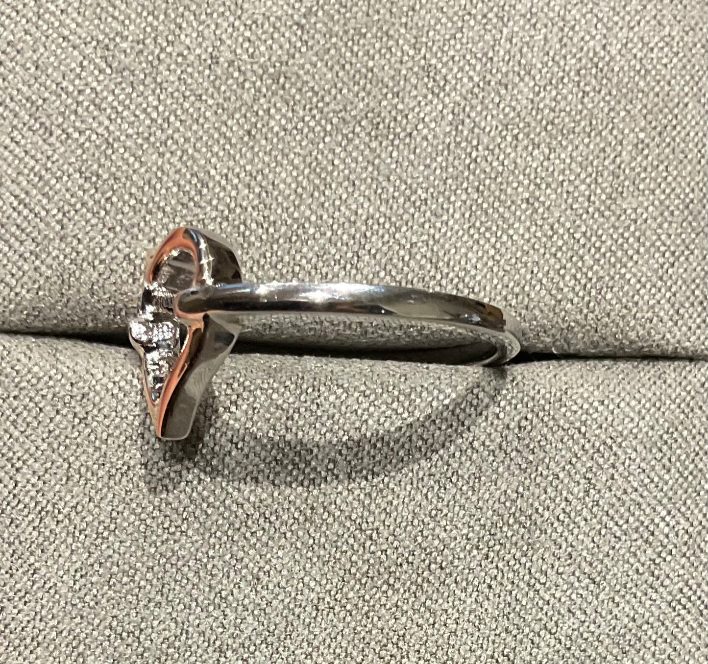 Clogau Close to my Heart Open ring in silver and rose gold size P