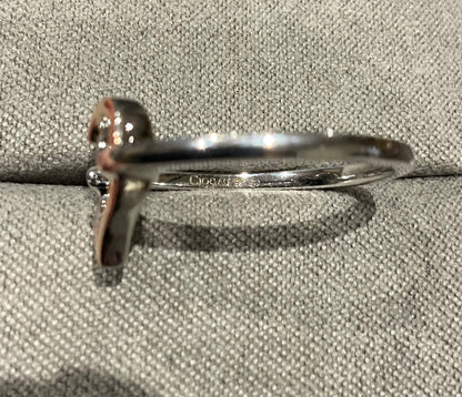 Clogau Close to my Heart Open ring in silver and rose gold size P