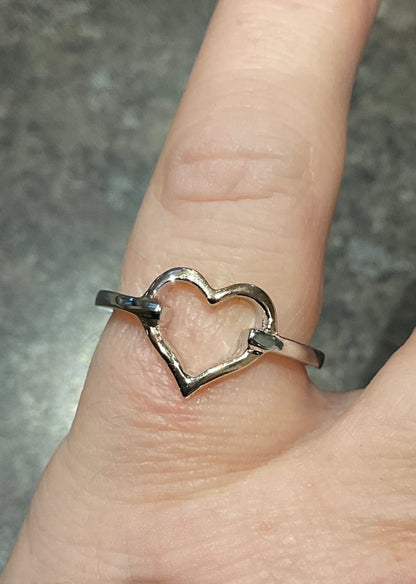 Clogau Close to my Heart Open ring in silver and rose gold size P