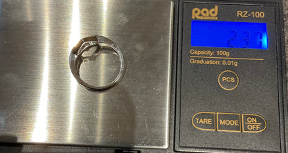 Clogau Close to my Heart Open ring in silver and rose gold size P