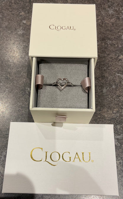Clogau Close to my Heart Open ring in silver and rose gold size P
