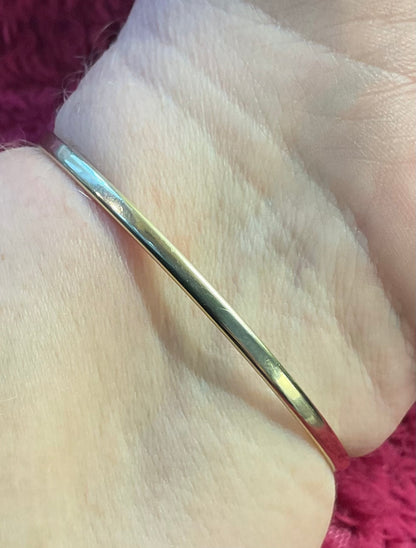 9ct Celtic Weave open top bangle bracelet in yellow gold 4.94g