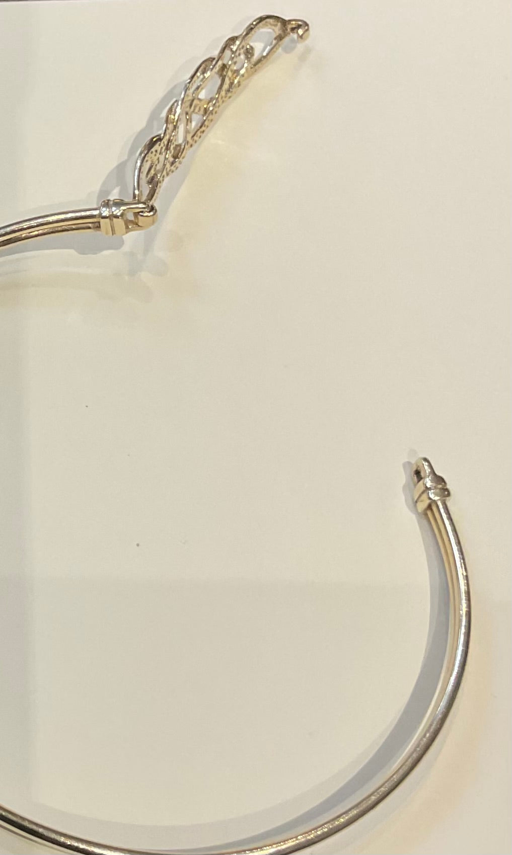 9ct Celtic Weave open top bangle bracelet in yellow gold 4.94g