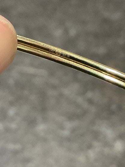 9ct Celtic Weave open top bangle bracelet in yellow gold 4.94g