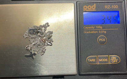 Clogau Mistletoe and Kisses pendant necklace in silver and rose gold 18”