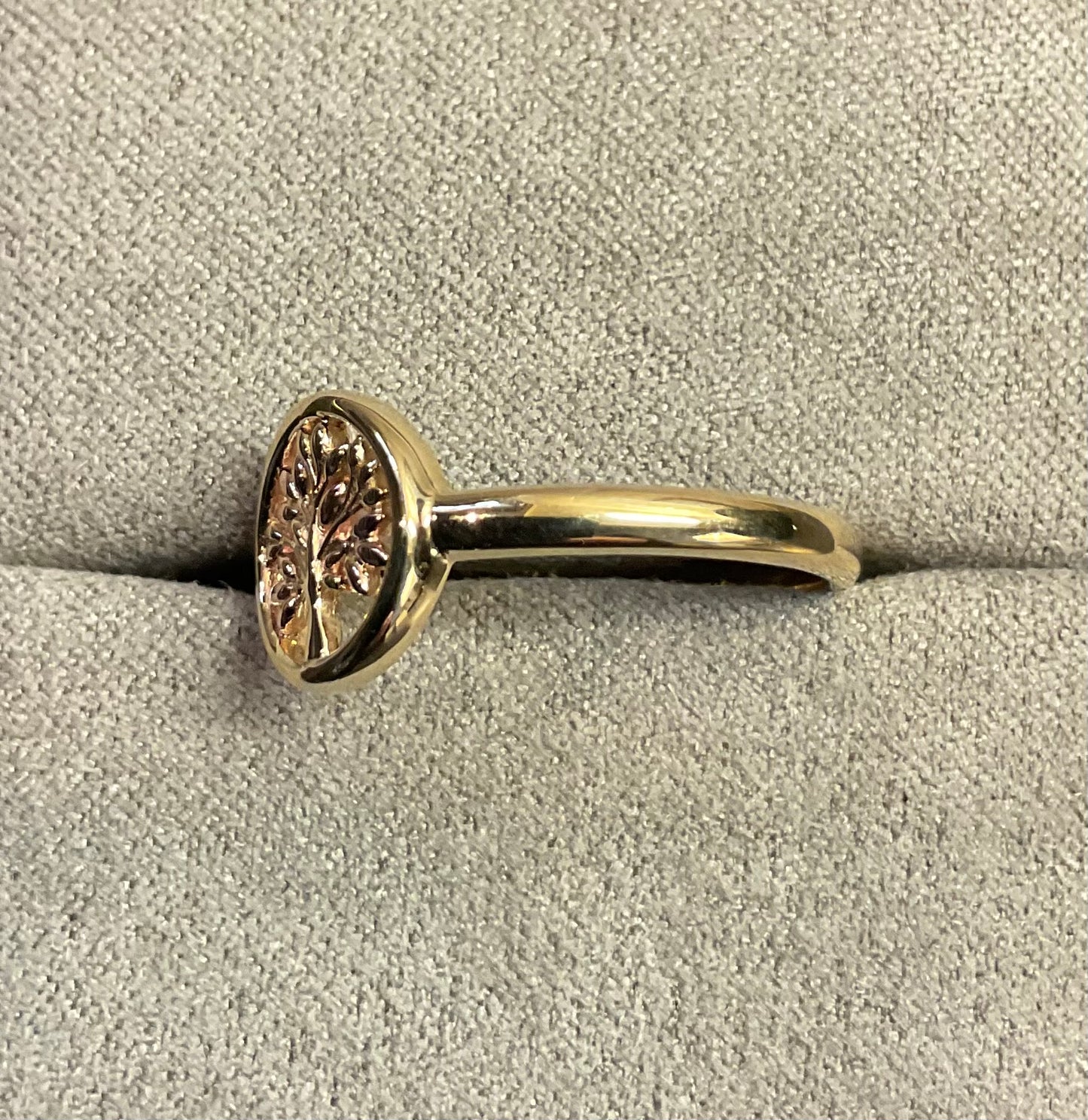 Clogau 9ct Tree of Life Circle ring size P in yellow and rose gold
