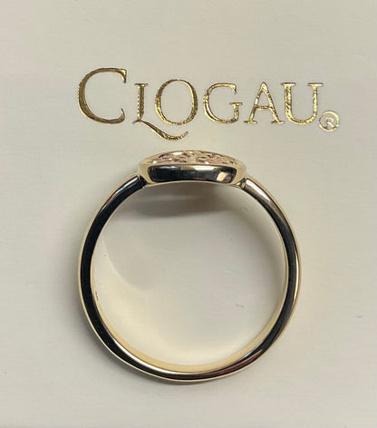 Clogau 9ct Tree of Life Circle ring size P in yellow and rose gold