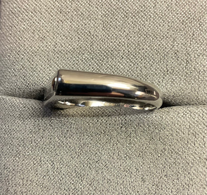 Unisex Clogau Cariad Bar ring size P in silver and rose gold