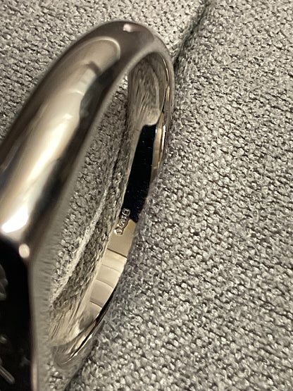 Unisex Clogau Cariad Bar ring size P in silver and rose gold