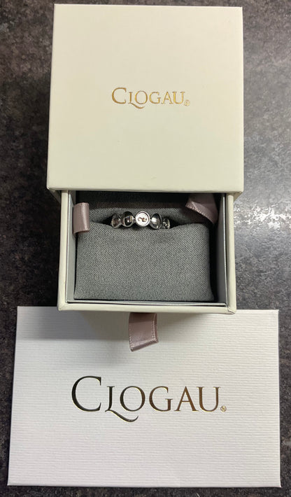 Unisex Clogau Tree of Life Insignia Capstones ring in silver and rose gold sizes N and R (RRP £159)