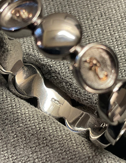 Unisex Clogau Tree of Life Insignia Capstones ring in silver and rose gold sizes N and R (RRP £159)