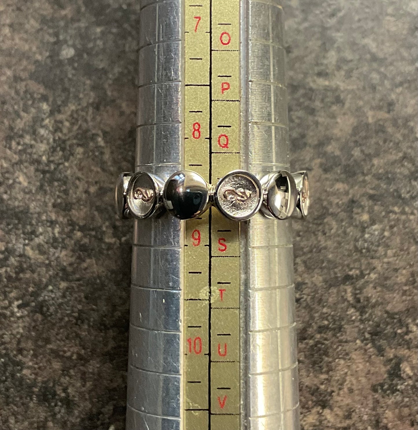 Unisex Clogau Tree of Life Insignia Capstones ring in silver and rose gold sizes N and R (RRP £159)